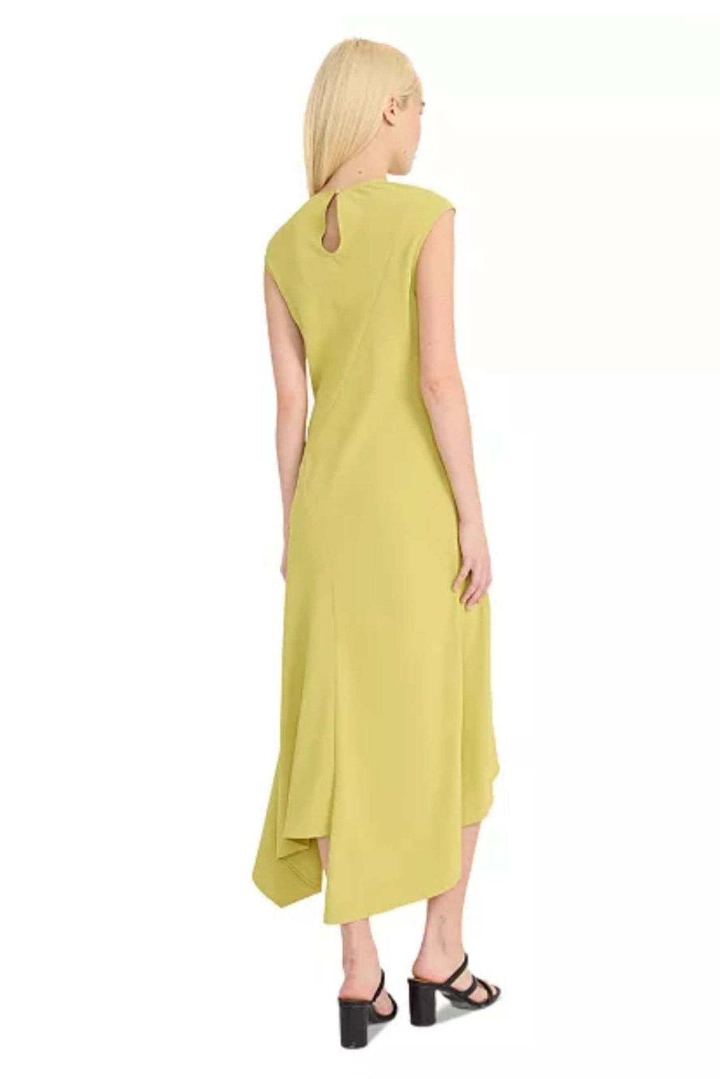 LUXELY Sleeveless Drop Waist Midi Dress