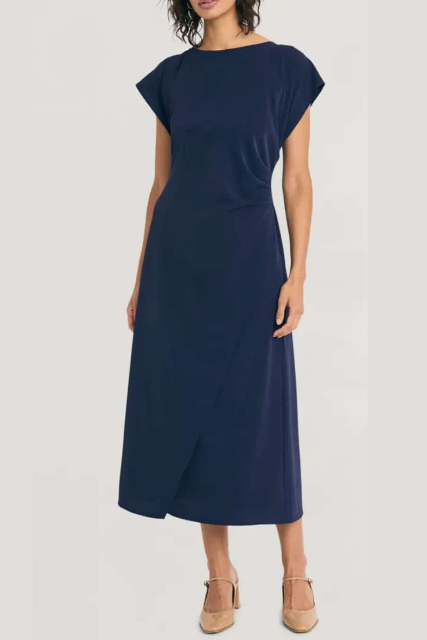 LUXELY Cap Batwing Sleeve Maxi Dress