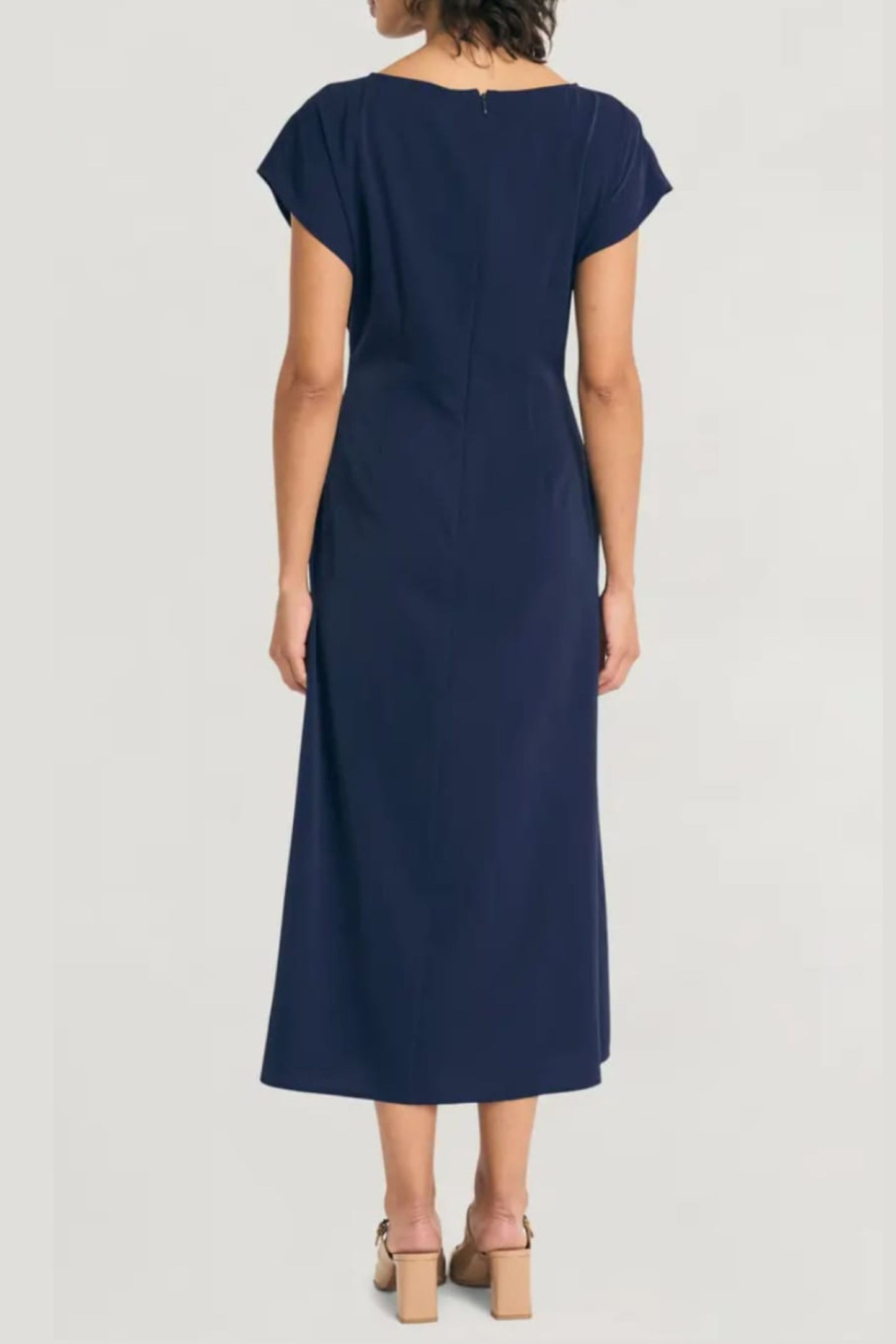 LUXELY Cap Batwing Sleeve Maxi Dress