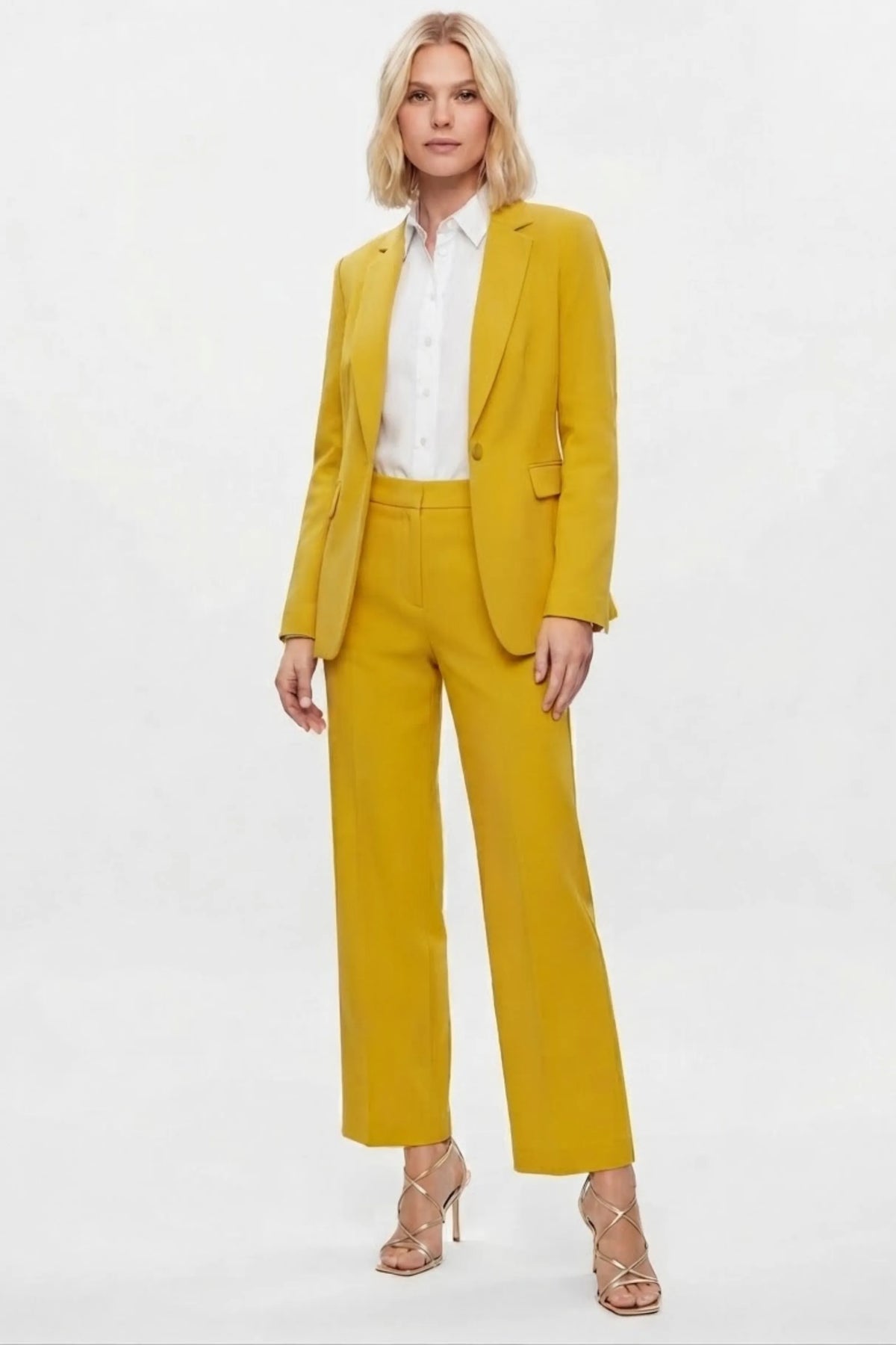 Zac & Rachel Notched Lapel Single Button Blazer