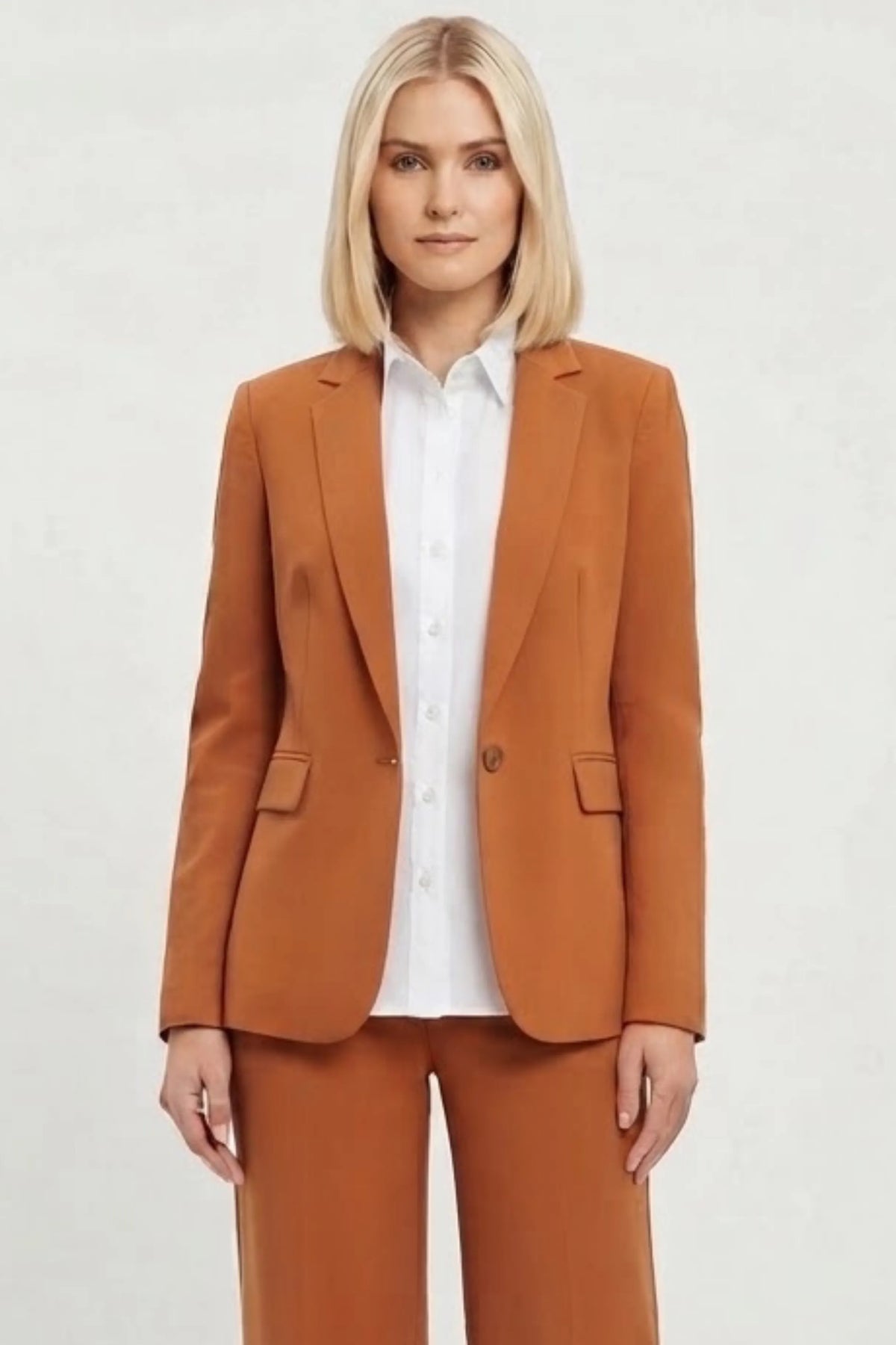 Zac & Rachel Notched Lapel Single Button Blazer