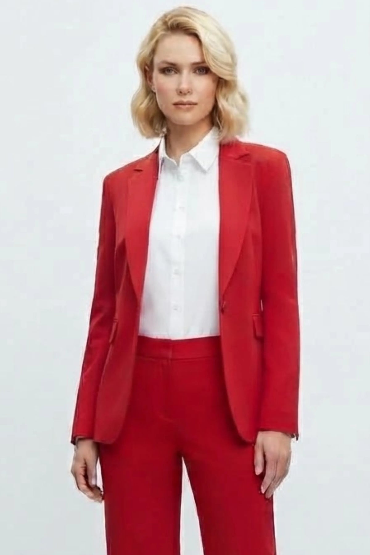 Zac & Rachel Notched Lapel Single Button Blazer