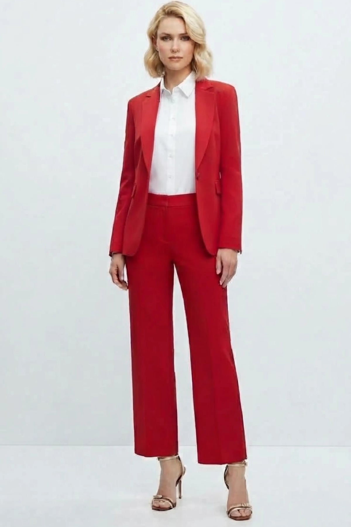 Zac & Rachel Notched Lapel Single Button Blazer