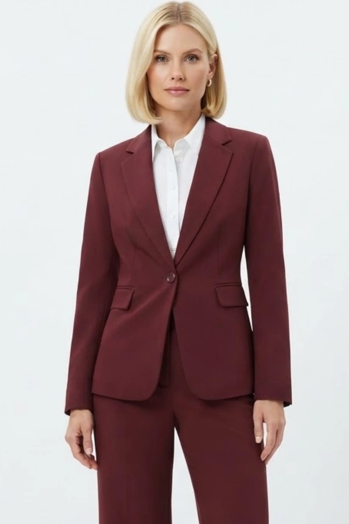 Zac & Rachel Notched Lapel Single Button Blazer