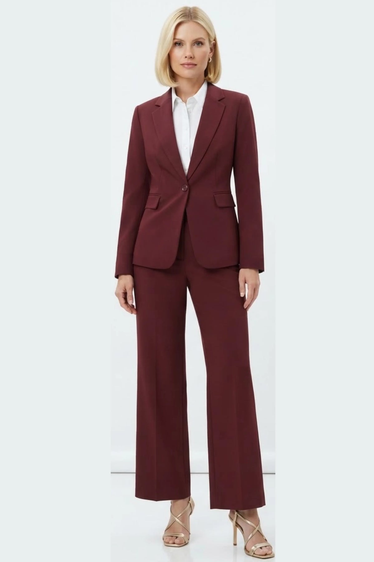 Zac & Rachel Notched Lapel Single Button Blazer
