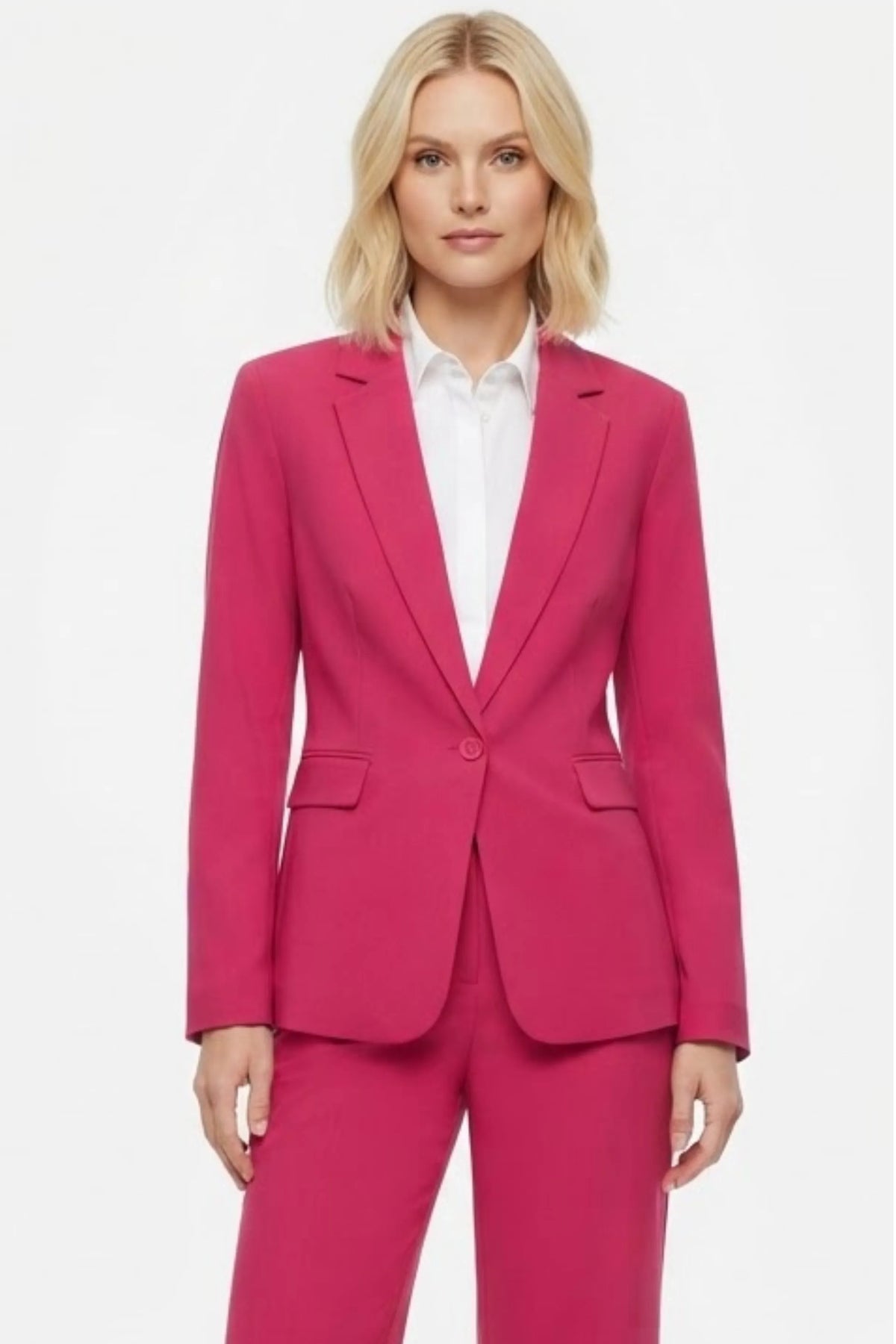 Zac & Rachel Notched Lapel Single Button Blazer