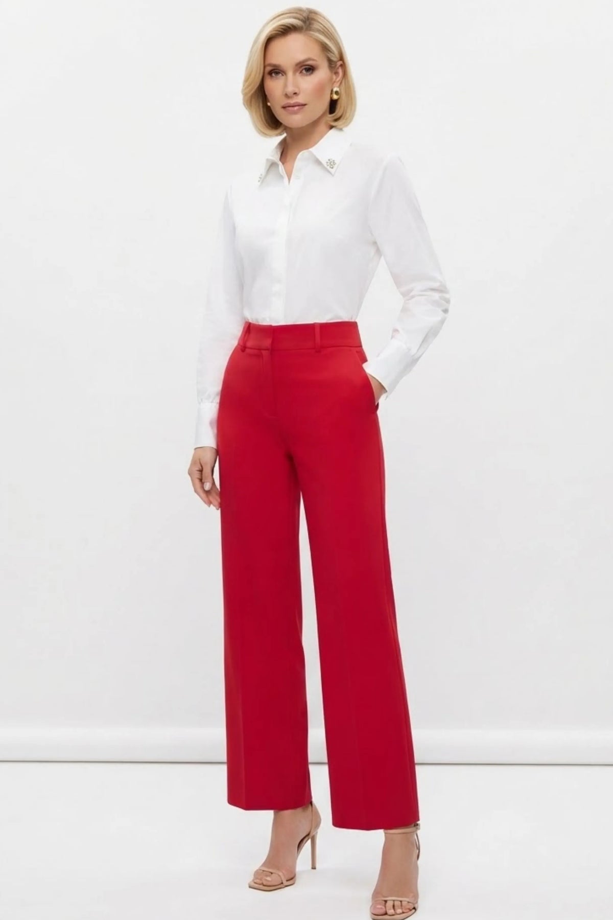 Zac & Rachel Wide Leg Belted Pants