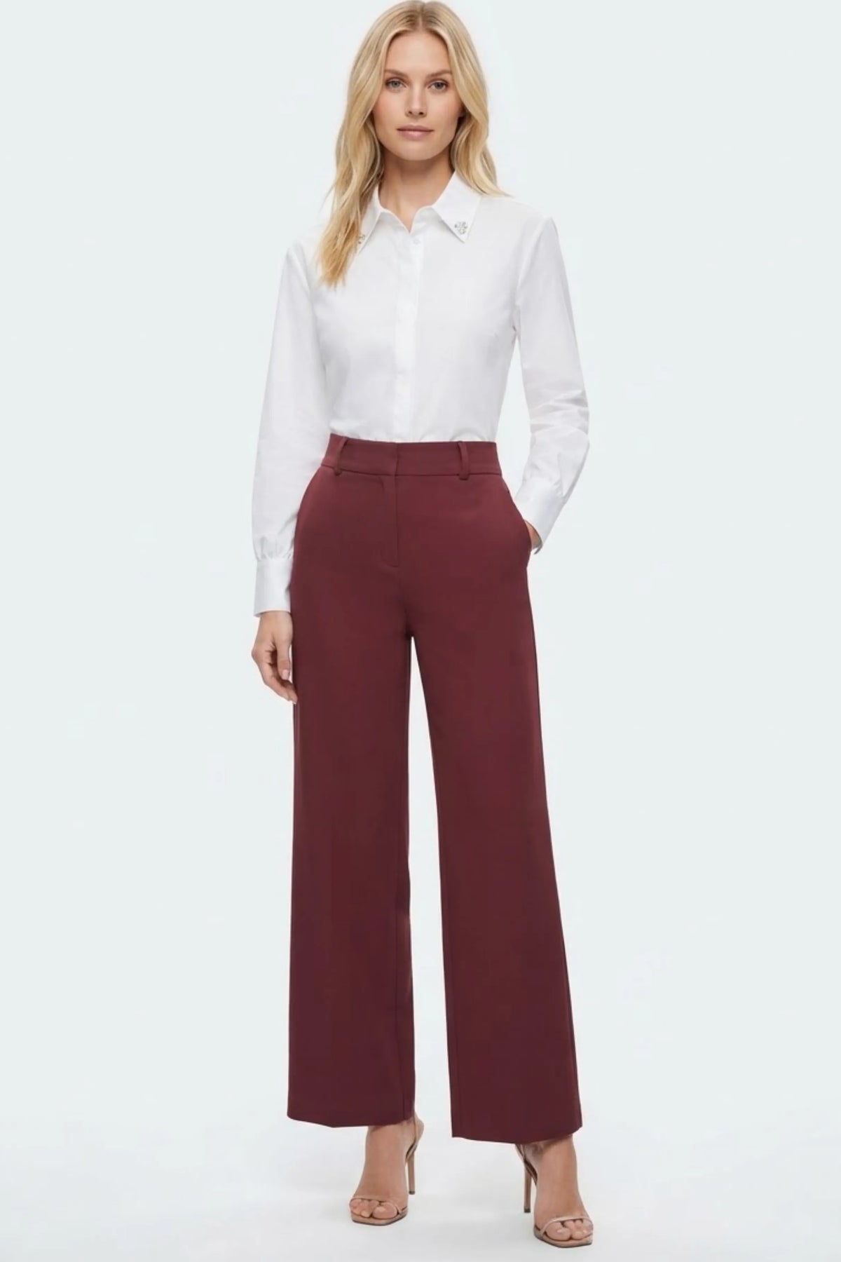 Zac & Rachel Wide Leg Belted Pants
