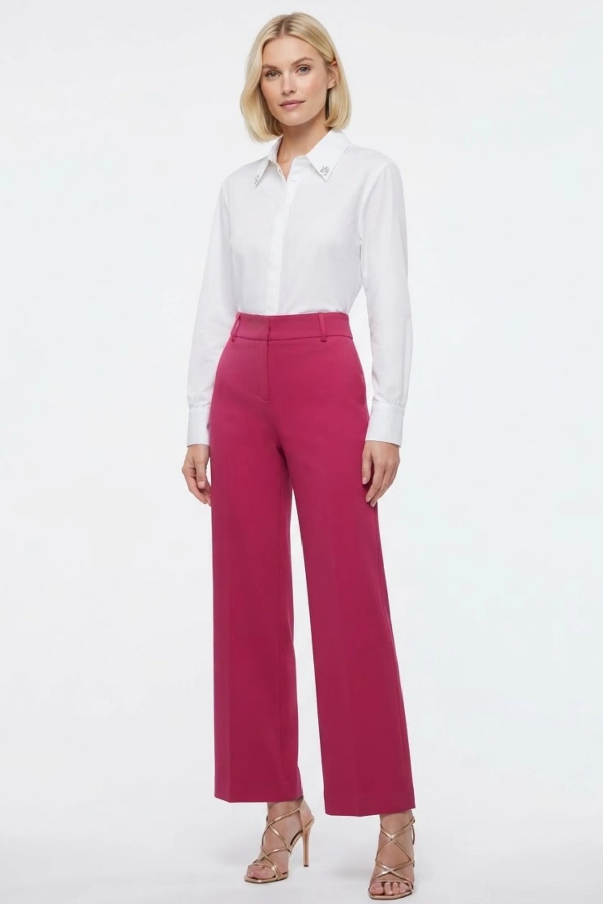 Zac & Rachel Wide Leg Belted Pants