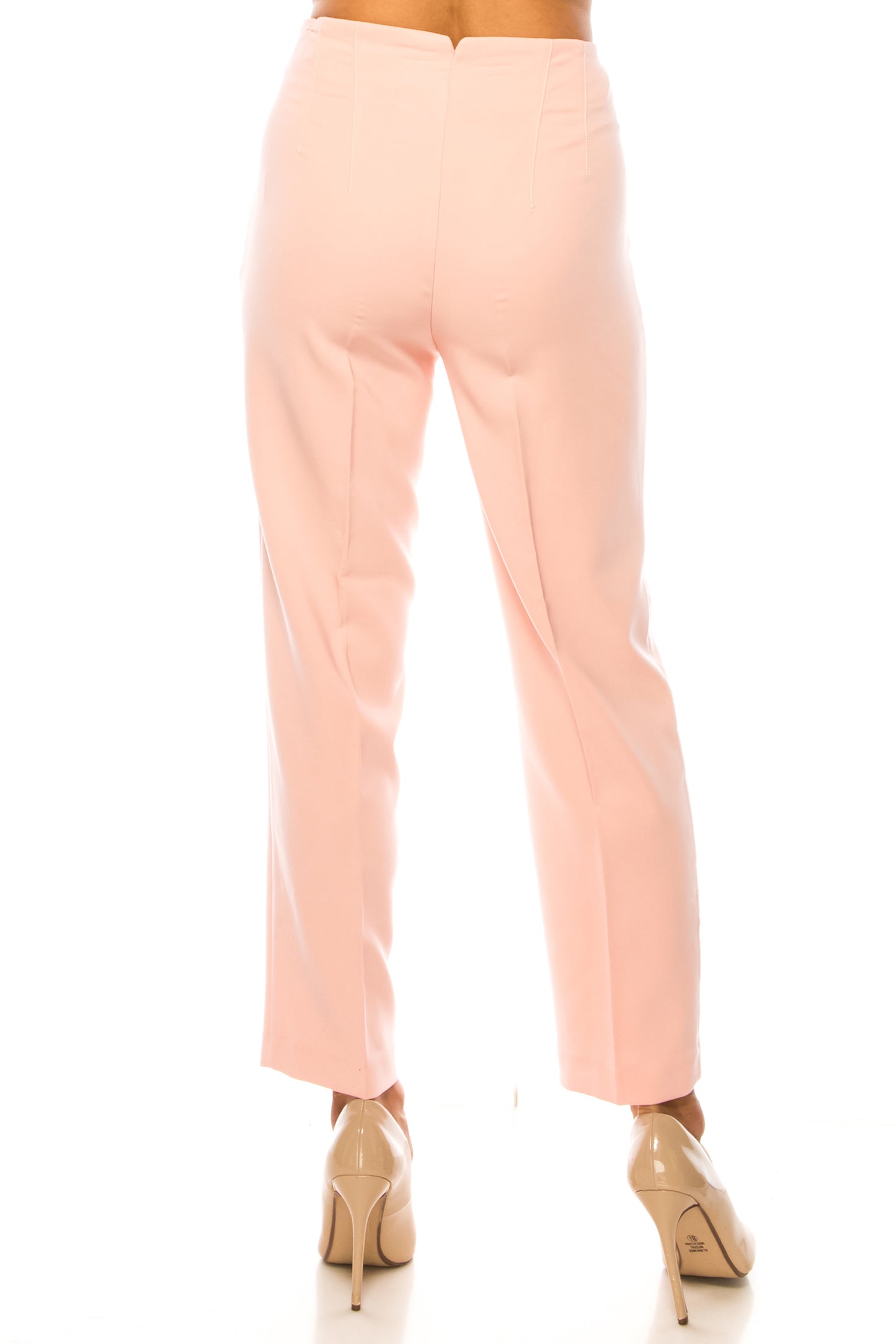 Zac & Rachel High Waist Slim Ankle Pleated Slacks