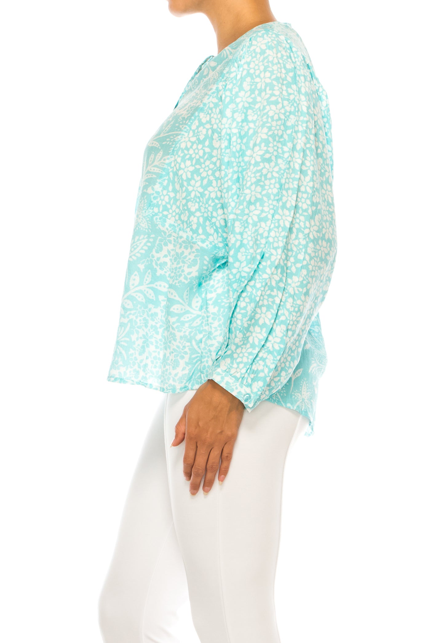 Zac & Rachel Floral Print Button Down Top