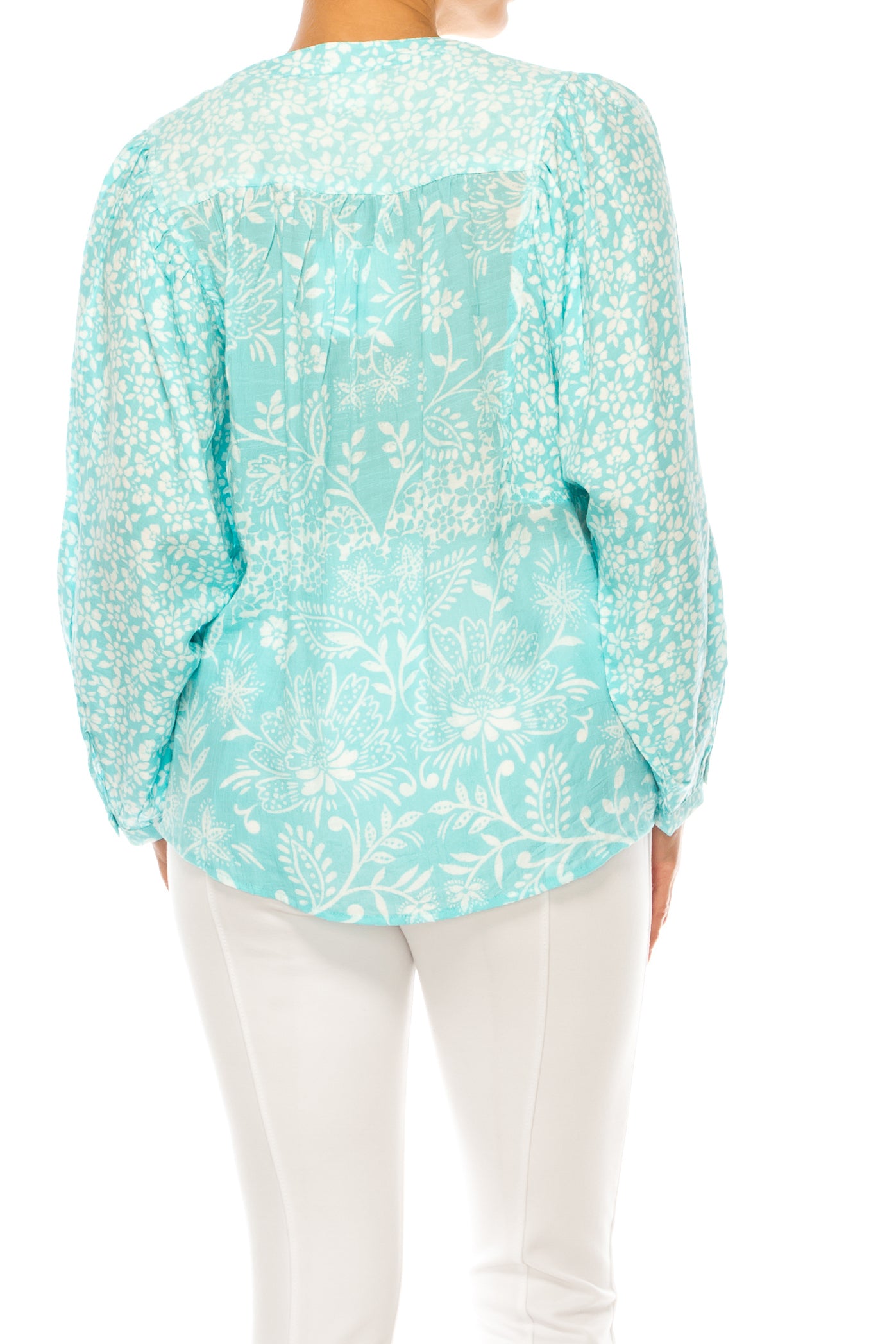 Zac & Rachel Floral Print Button Down Top