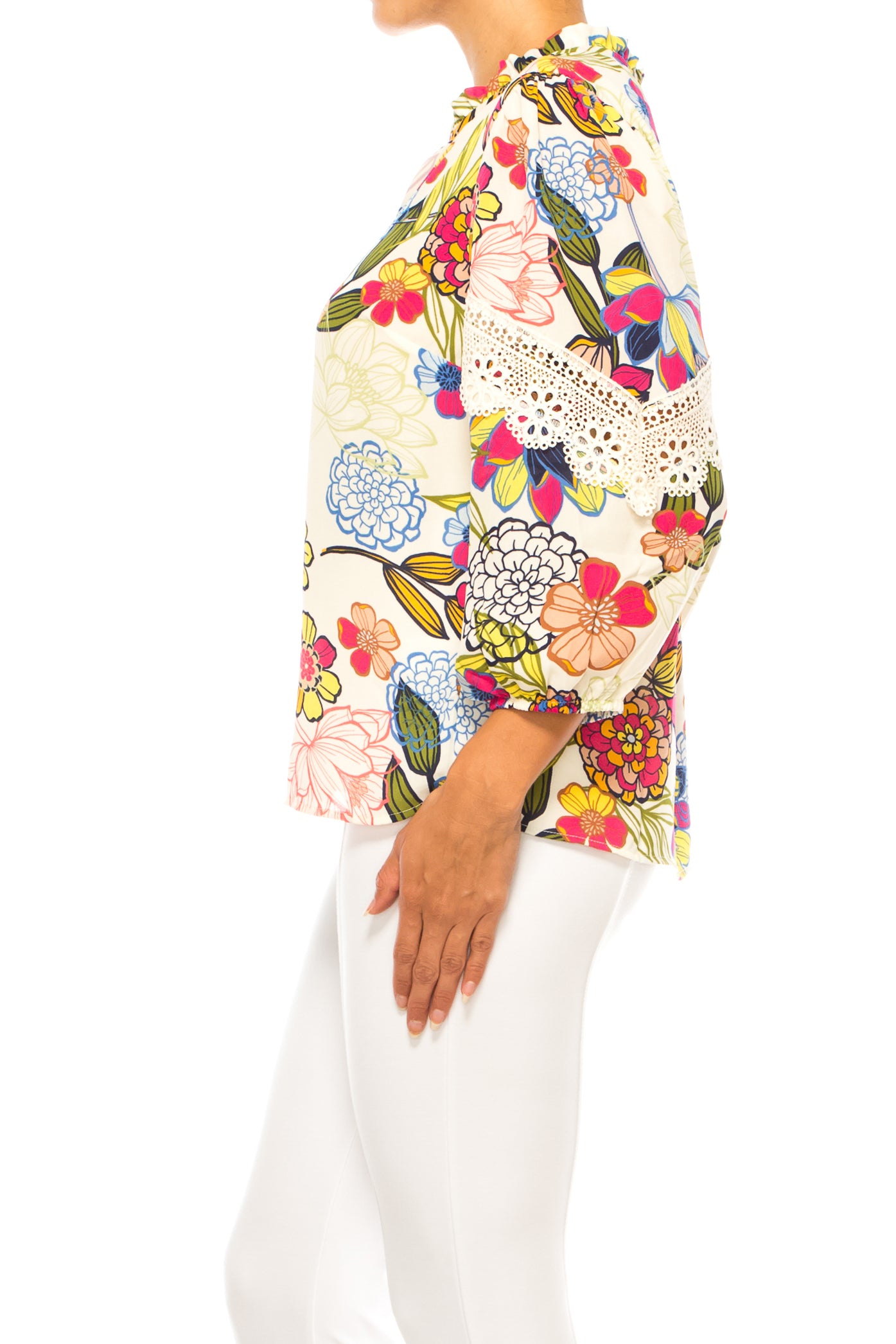 Zac & Rachel 3/4 Multi Print Swing Top