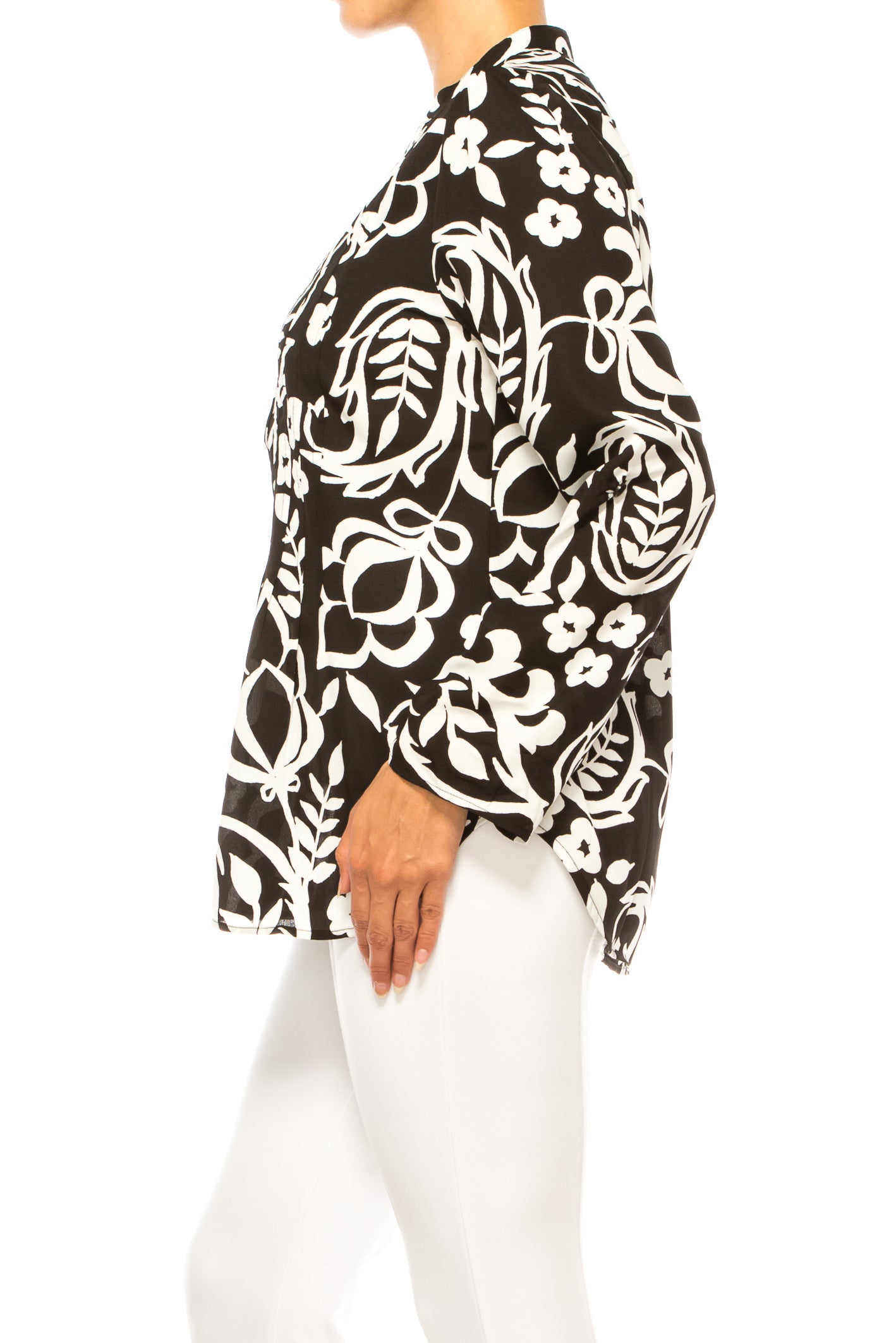 Zac & Rachel Multi Print Half Button Down Top