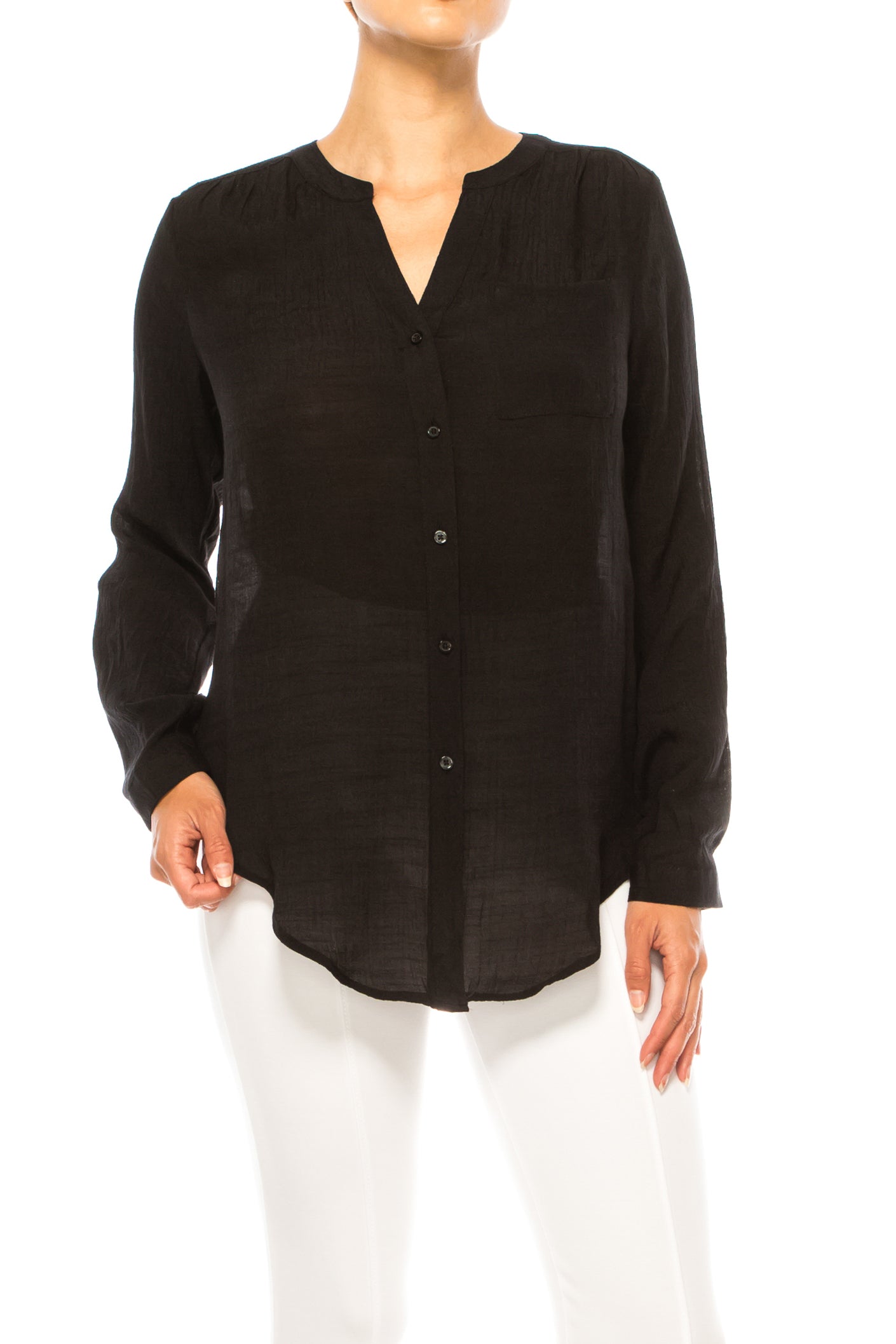 Zac & Rachel Front Pocket Button Down Top