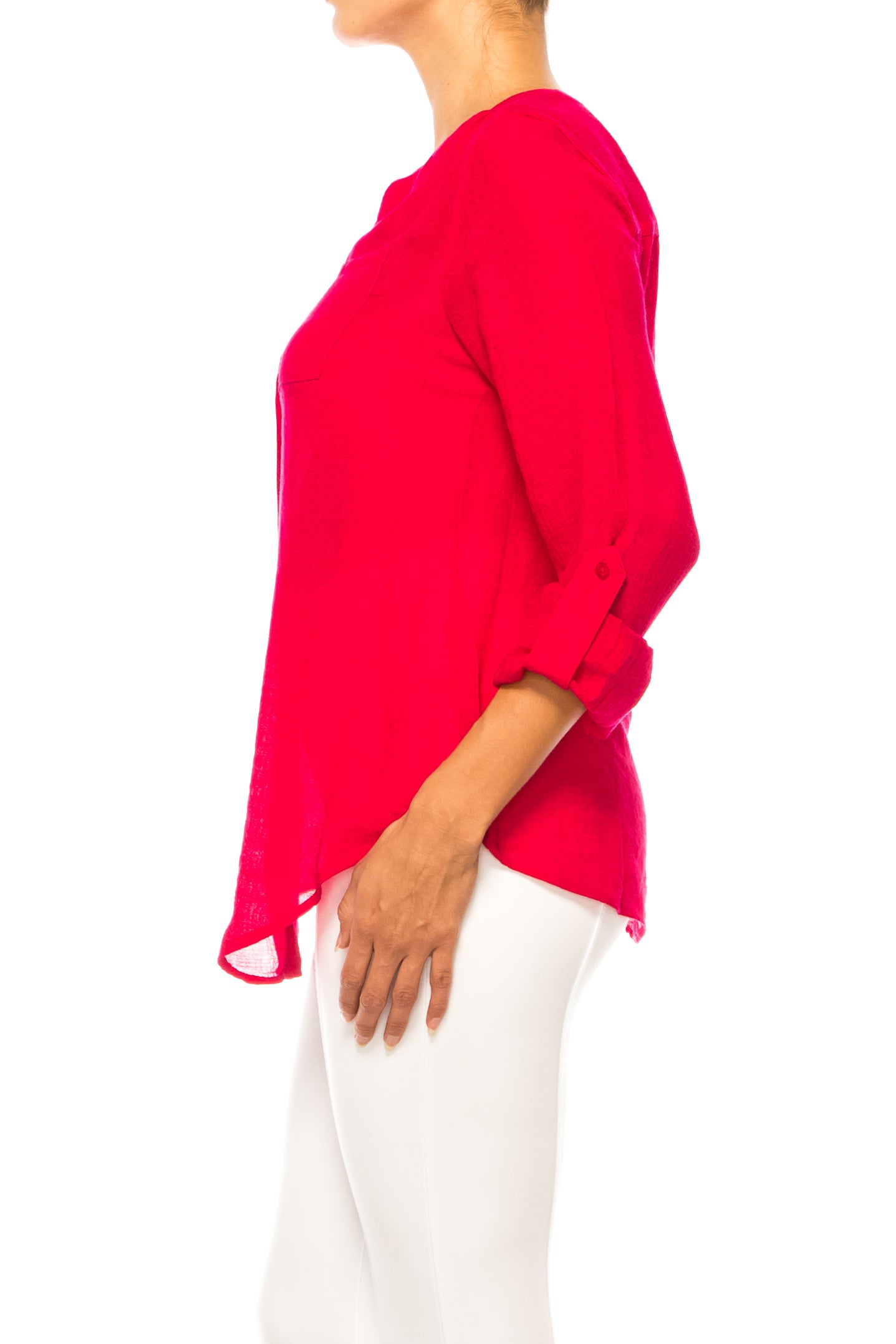 Zac & Rachel Front Pocket Button Down Top