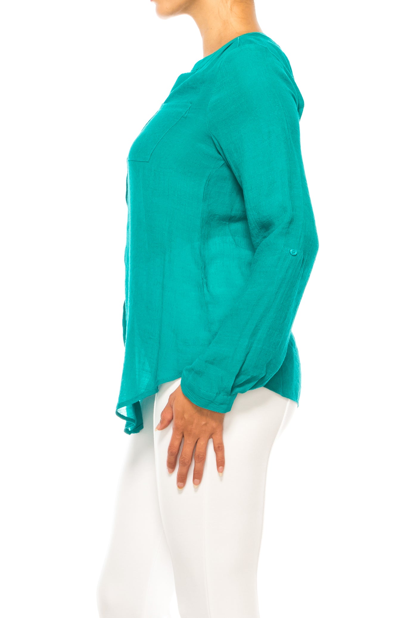 Zac & Rachel Front Pocket Button Down Top
