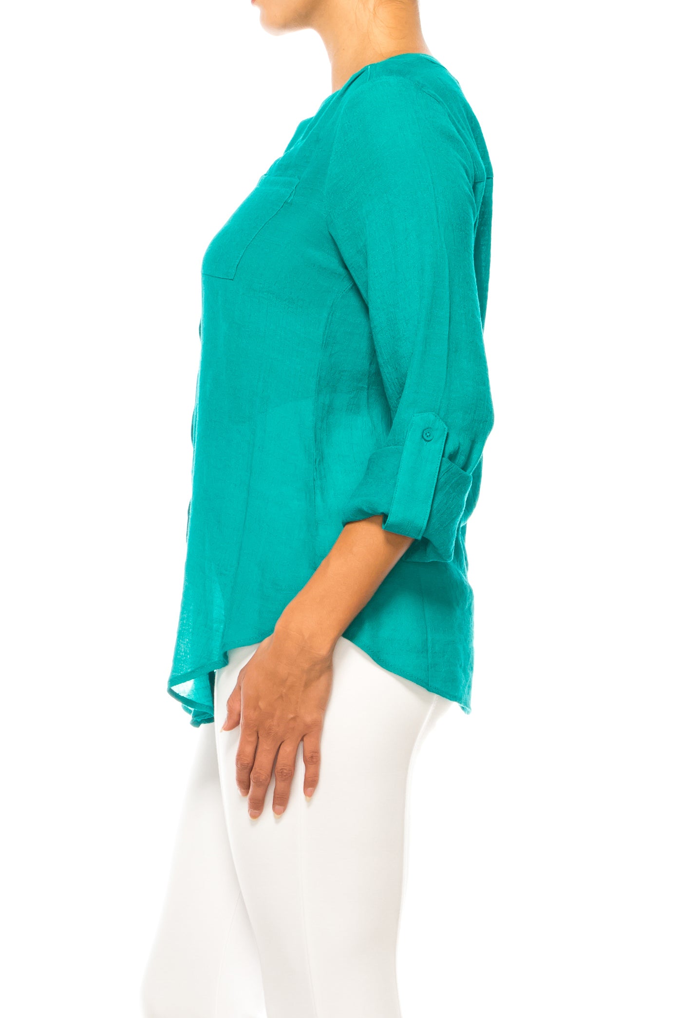 Zac & Rachel Front Pocket Button Down Top
