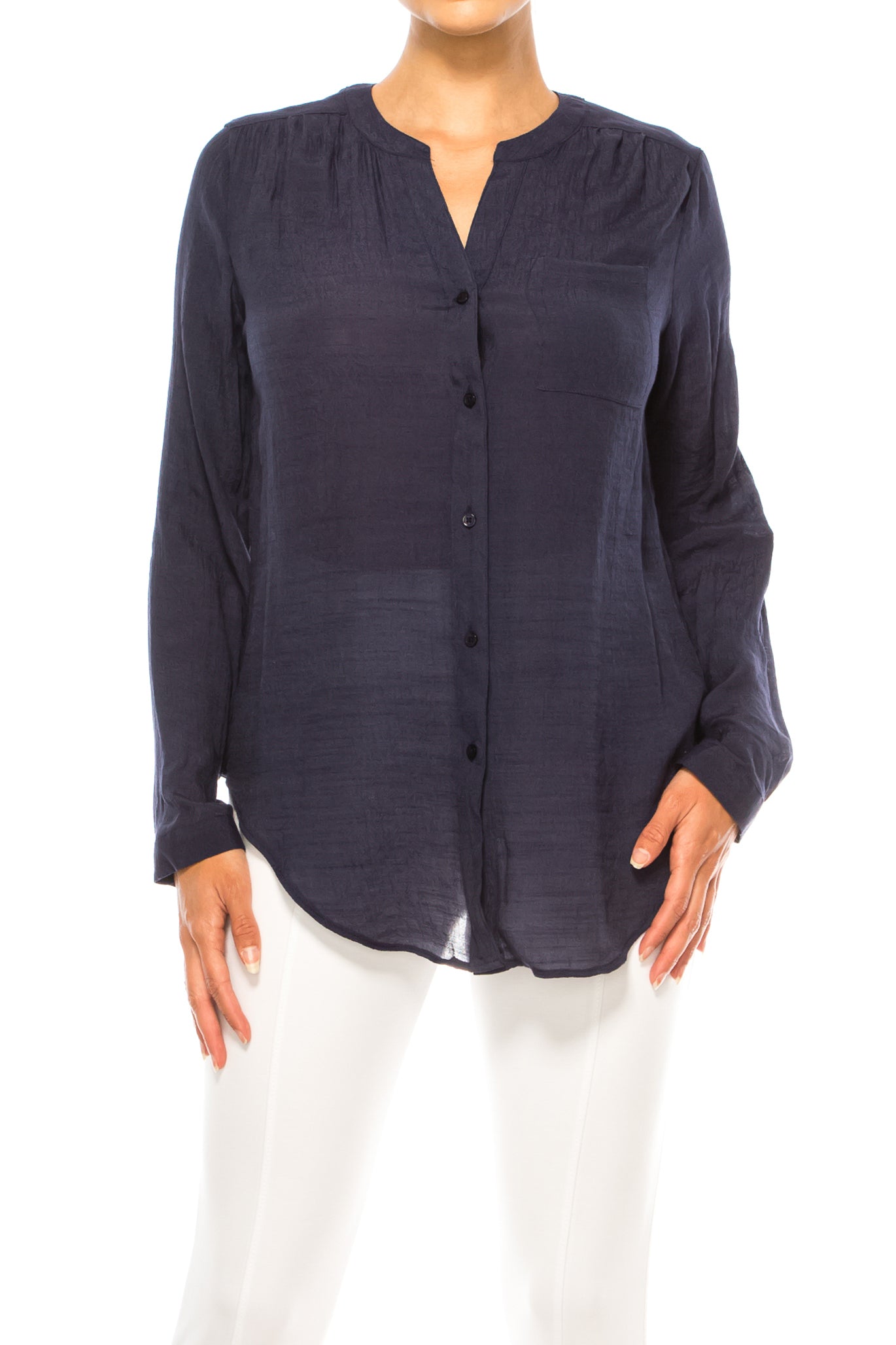 Zac & Rachel Front Pocket Button Down Top