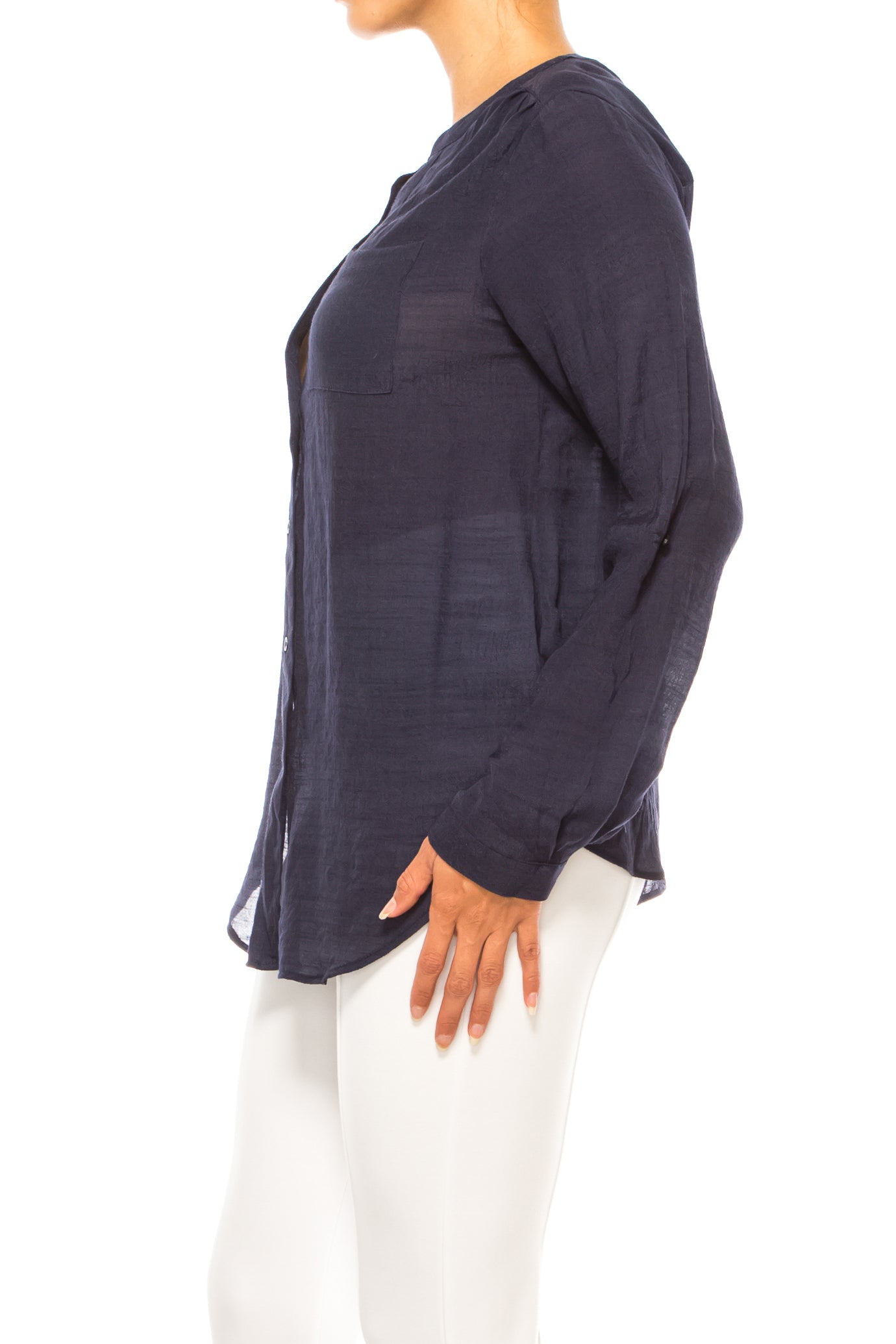 Zac & Rachel Front Pocket Button Down Top