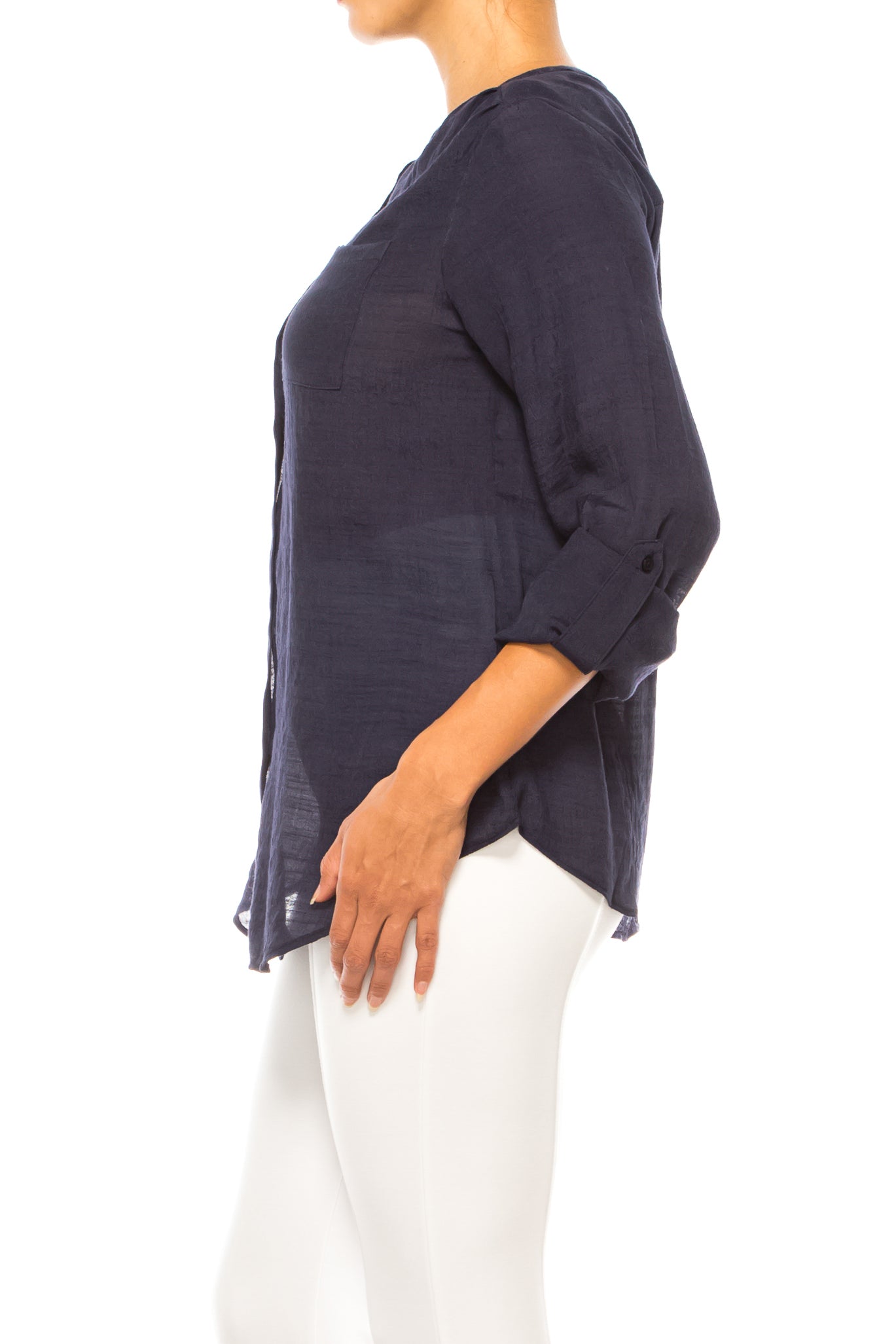 Zac & Rachel Front Pocket Button Down Top
