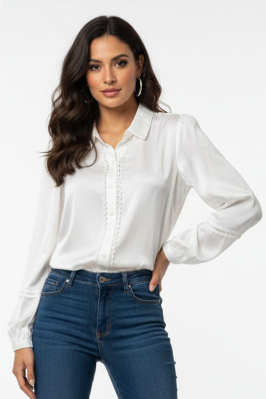 Zac & Rachel Collared Button Down Blouse