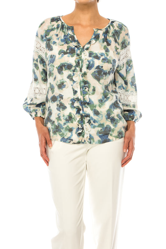 Zac & Rachel Embroidered Peasant Top