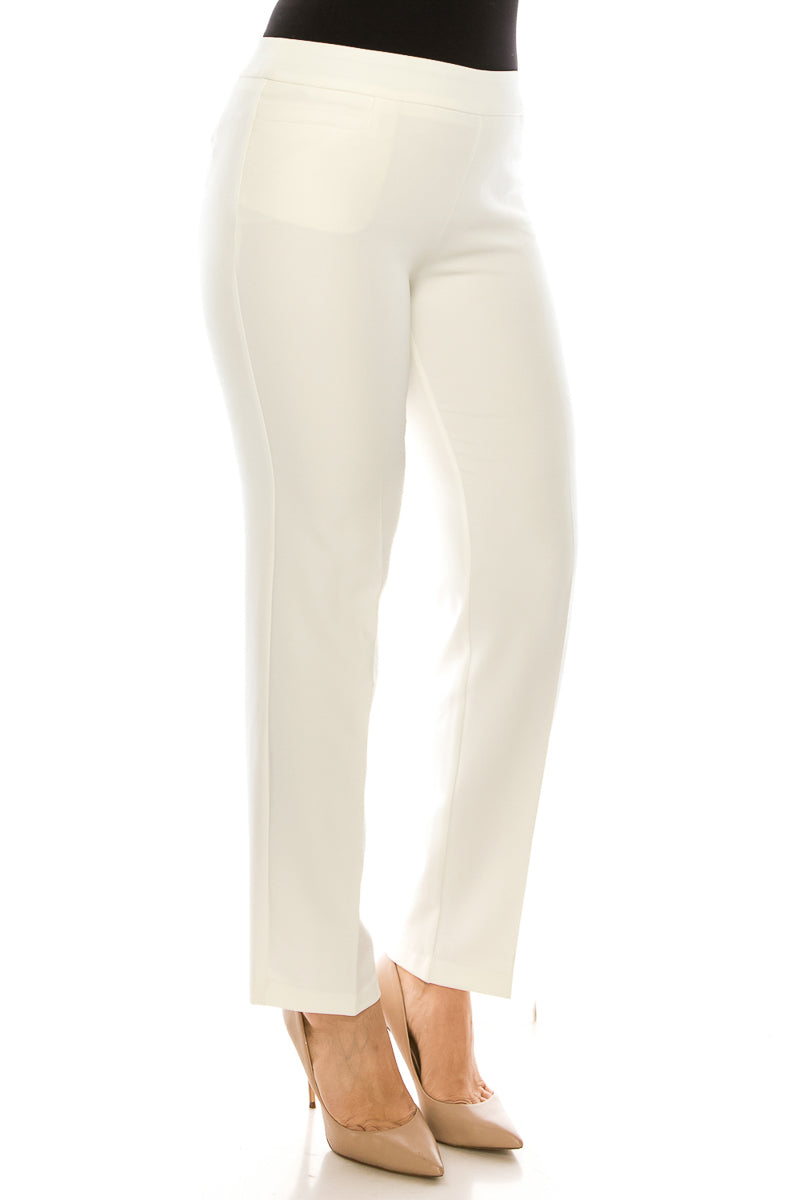 Zac & Rachel Twill Slim Pants with 2 Front Functional Pockets